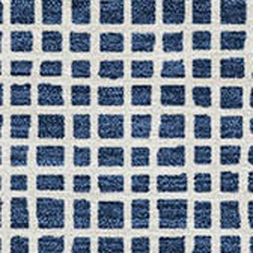 HomeRoots 10 X 14 Striped Polyester Indoor Outdoor Rug Machine Washable Coastal Navy Ivory 729274