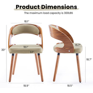 English Elm Swivel Counter Stools Set of 2 Rattan Back Pu Seat Mid Century Wood Frame Kitchen T3623P433556
