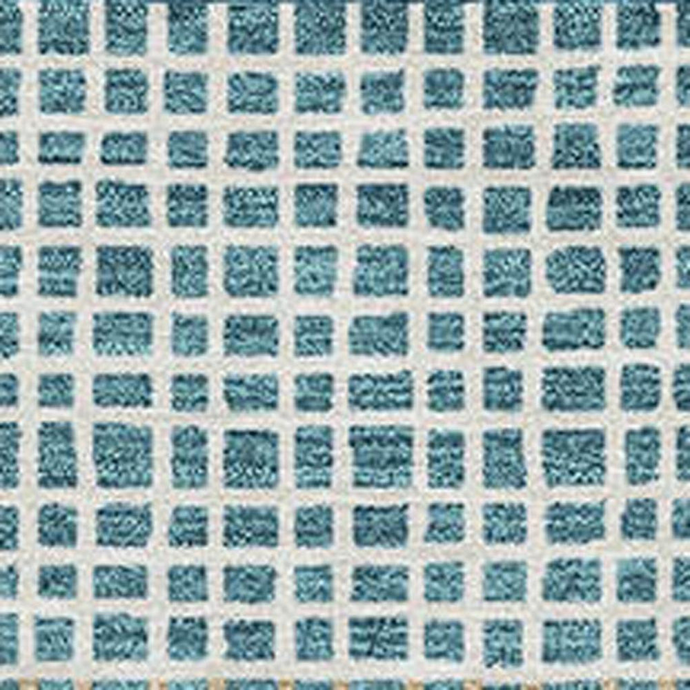 9 X 12 Coastal Stripe Washable Polyester Area Rug for Indoor Outdoor Living Spaces