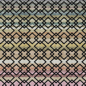 Striped Washable Polyester Area Rug Bold Classic Design for Indoor Outdoor High Traffic Spaces