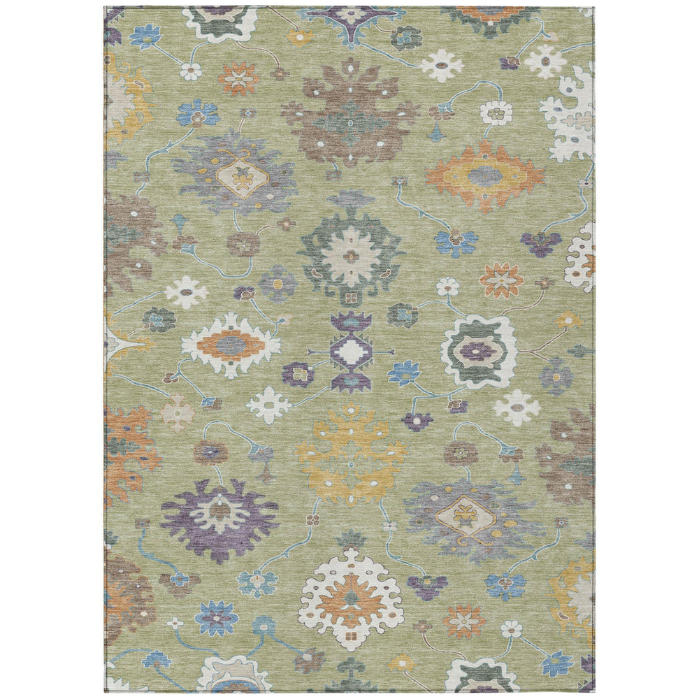 Oriental Polyester Area Rug Washable Fade Resistant for Indoor Outdoor Patio Living Room