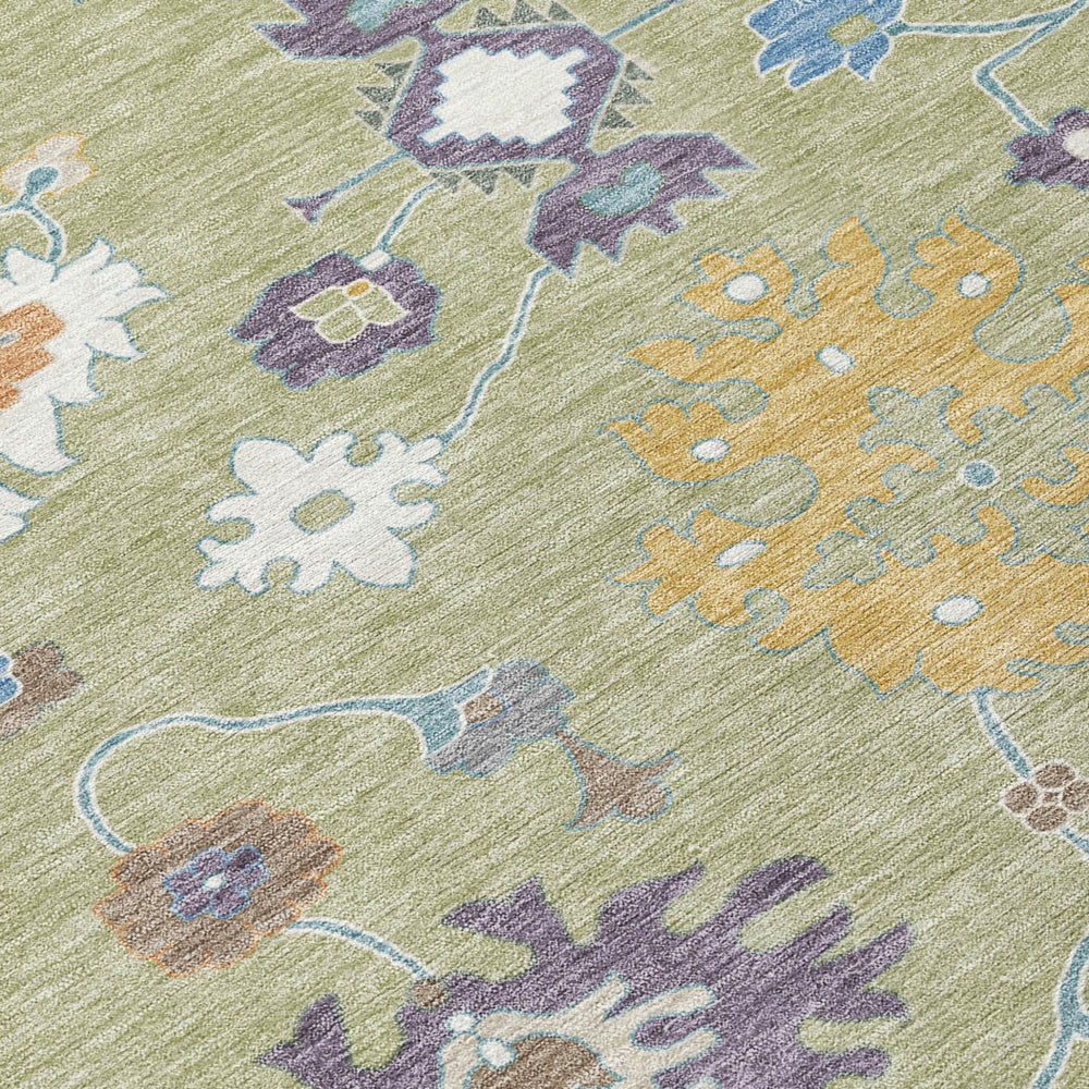 Oriental Polyester Area Rug Washable Fade Resistant for Indoor Outdoor Patio Living Room