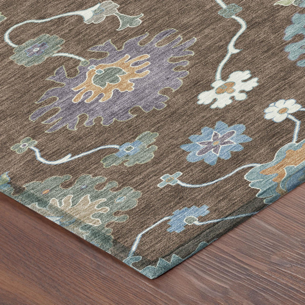 5x8 Oriental Indoor Outdoor Rug Machine Washable Polyester Felt Backing Patio Foyer