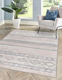 Unique Loom Timeless Verona Machine Made Geometric Rug Gray, Ivory/Light Brown/Green 8' 4" x 12' 2"