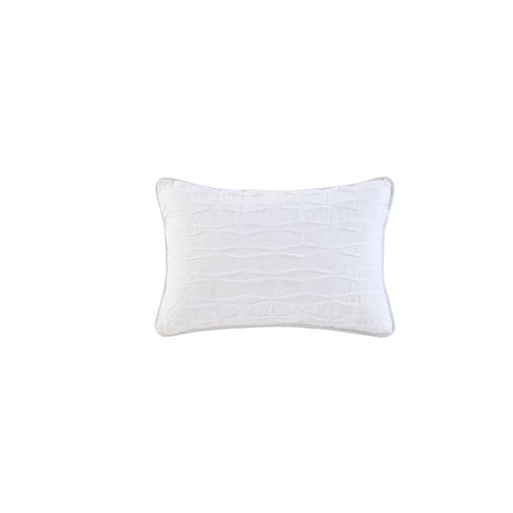 JLA Home Madison Park - 4 Cotton Seersucker Duvet Cover Set White Striped Texture Breathable Lightweight Year-Round Comfort 92 L x 104 W x 0.13H MP12-4397