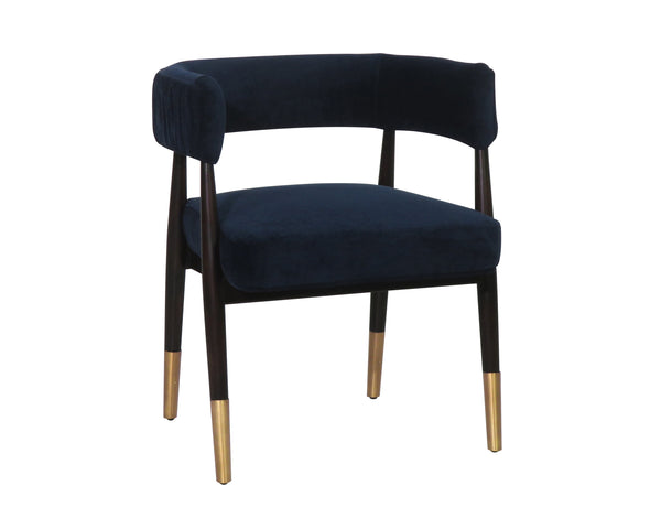 Sunpan Callem Dining Armchair - Elegant Design, Luxurious Comfort, Perfect for Stylish Dining Spaces Danny Navy