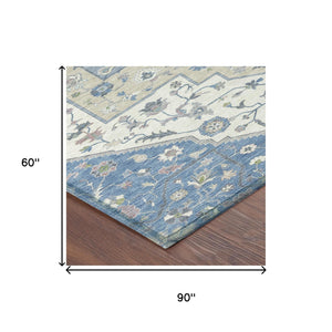 Floral Medallion Polyester Area Rug Washable Uv Resistant Durable Indoor Outdoor Patio Use