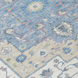 Floral Medallion Polyester Area Rug Washable Uv Resistant Durable Indoor Outdoor Patio Use
