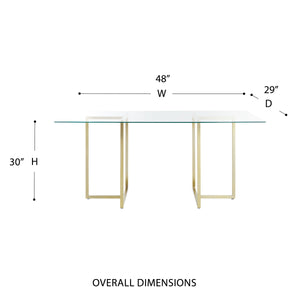 Legend Dining Table with Clear Tempered Glass Top and Adjustable Feet for Ultimate Stability
