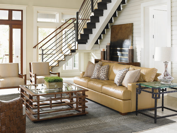 Lexington Tommy Bahama Home Hermes Contemporary Glass Top End Table - Elegant Asian-inspired Design For Modern Living Spaces Sebana  556-953c