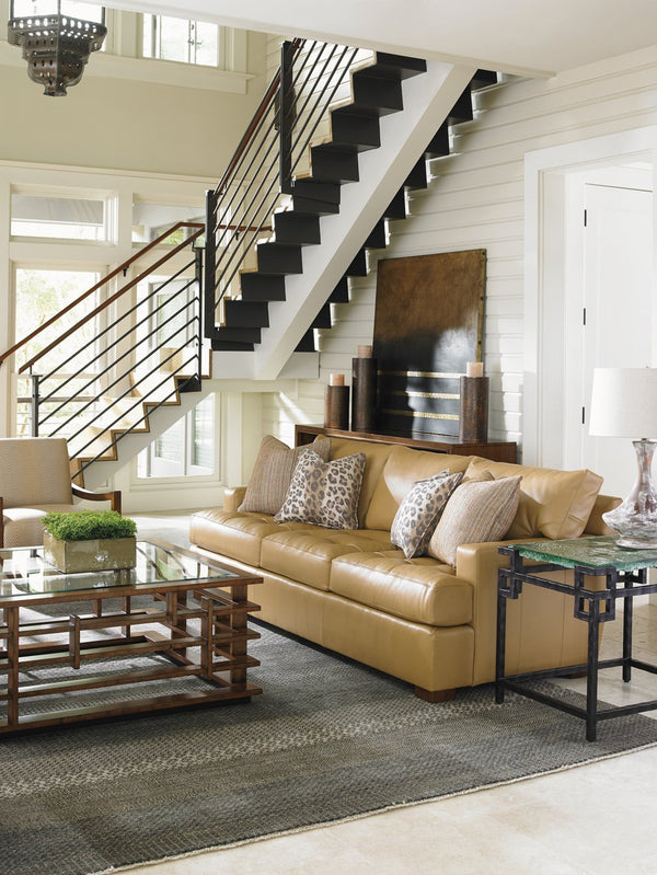 Lexington Tommy Bahama Home Hermes Contemporary Glass Top End Table - Elegant Asian-inspired Design For Modern Living Spaces Sebana  556-953c