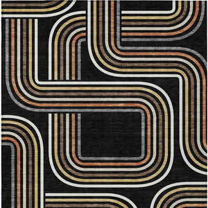 9 X 12 Geometric Polyester Area Rug Machine Washable for Indoor Outdoor Living