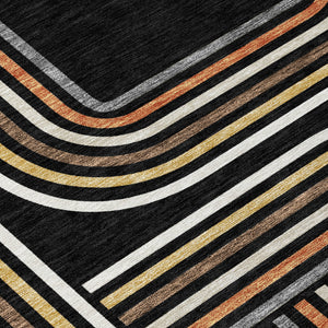 9 X 12 Geometric Polyester Area Rug Machine Washable for Indoor Outdoor Living