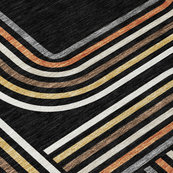 9 X 12 Geometric Polyester Area Rug Machine Washable for Indoor Outdoor Living