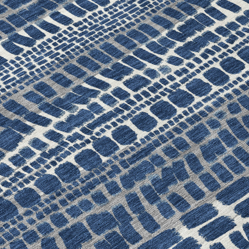 Abstract Polyester Area Rug Machine Washable Indoor Outdoor Low Pile for Patio Living Room