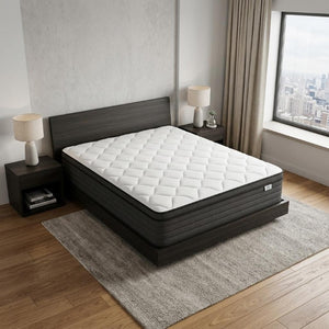 12 Inch King Size Hybrid Mattress with Foam Comfort Layers for Restful Sleep