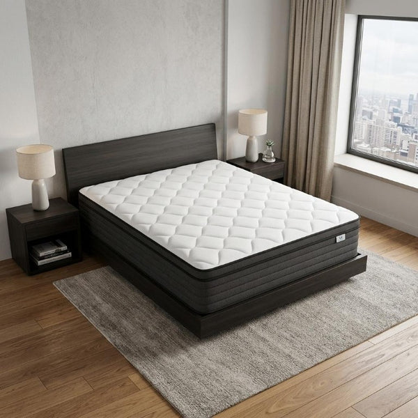 12 Inch King Size Hybrid Mattress with Foam Comfort Layers for Restful Sleep