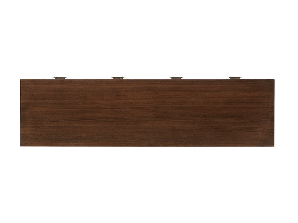 Lexington Glenroy Sideboard - Classic Contemporary Design With Faux Shagreen Doors And Brushed Stainless Base Farrington  729-869c