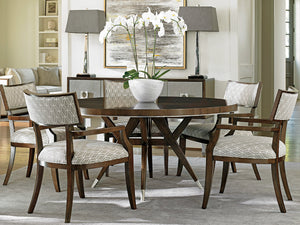 Lexington Glenroy Sideboard - Classic Contemporary Design With Faux Shagreen Doors And Brushed Stainless Base Farrington  729-869c