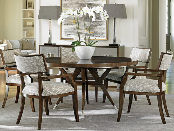 Lexington Glenroy Sideboard - Classic Contemporary Design With Faux Shagreen Doors And Brushed Stainless Base Farrington  729-869c