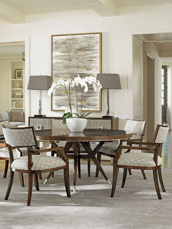 Lexington Glenroy Sideboard - Classic Contemporary Design With Faux Shagreen Doors And Brushed Stainless Base Farrington  729-869c