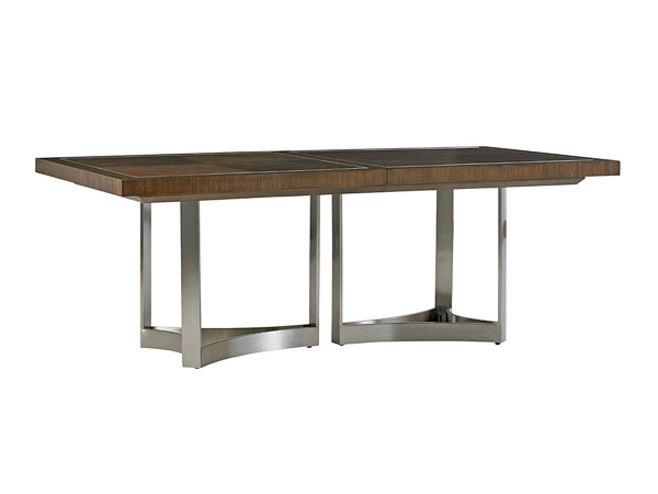 Lexington Beverly Rectangular Dining Table - Classic Contemporary Design With Stylish Stainless Steel Inlays Farrington  729-876c