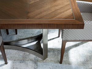 Lexington Beverly Rectangular Dining Table - Classic Contemporary Design With Stylish Stainless Steel Inlays Farrington  729-876c