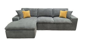 English Elm Coffee-bean Curved Sectional Sofa Sculptural Pod Cushions for Modern Living Rooms B2748S00063