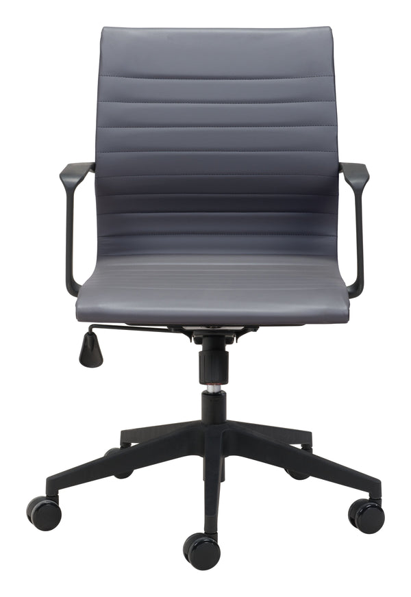 Zuo Modern Stacy Modern Office Chair In Dark Gray - Ergonomic Design With Rolling Base & Locking Tilt Feature Gray 100% Polyurethane,Steel,Nylon 110961-zuo-modern