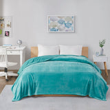 Intelligent Design Microlight Plush Casual Oversized Blanket ID51-823 Aqua