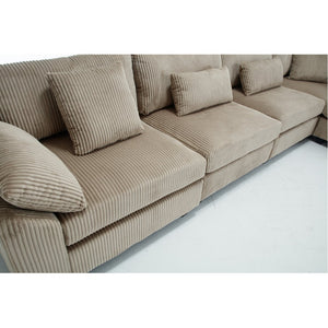 English Elm {New Arrival} Oversized Modular Sectional Sofa - Cozy Corduroy 6-Seater For Ultimate Comfort & Style! W2325S00019-GIGA