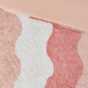 English Elm 3 Pcs King/Cal King Ombre Shaggy Faux Fur Duvet Cover Set - Luxurious Blush Multi For Cozy Comfort B035P319873