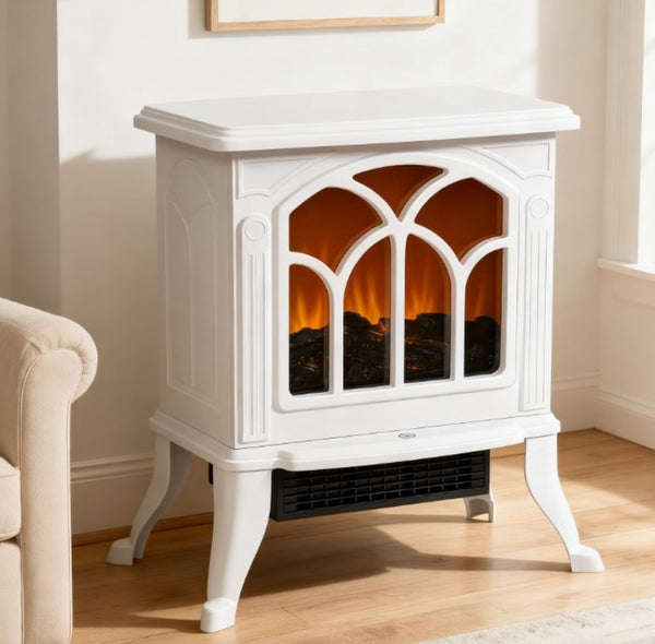 English Elm Cozy Freestanding Electric Stove Vintage Hearth Ambiance with Realistic Flame Effect T3971P412841