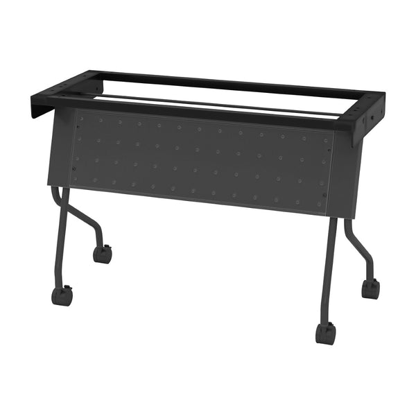 OSP Home Furnishings Frame/modesty Panel Steel Desk Base with Privacy Shield for Professional Workstation Setup 48X24  Titanium 842FM4-T