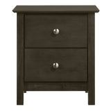 2-Drawer Nightstand with Metal Pull Knob - Ample Storage, Sleek Design - 20.08 x 15.55