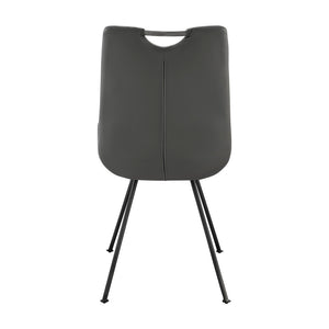 English Elm Palindra Contemporary Dining Chairs Set Of 2 In Gray With Pewter Fabric For Stylish Comfort B2736P354269-GIGA