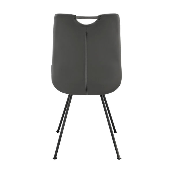 English Elm Palindra Contemporary Dining Chairs Set Of 2 In Gray With Pewter Fabric For Stylish Comfort B2736P354269-GIGA