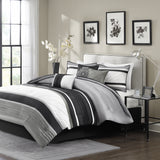 Madison Park Blaire Transitional 7 Piece Comforter Set MP10-950 Grey