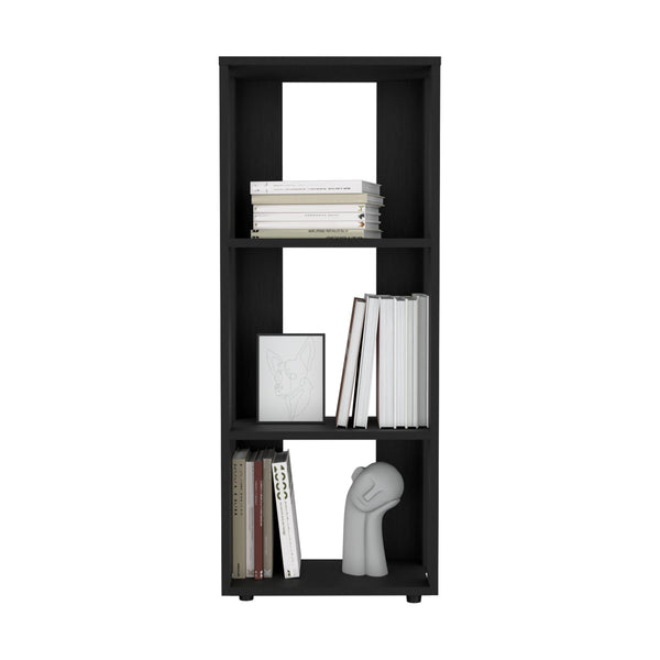 English Elm Office Library Three-Shelf Engineered Wood Organizer for Home or Office — Compact, Durable, Stylish Storage Solution Black 39.37 L x 10.63 W x 2.76 H B097P296828