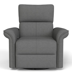 English Elm 270° Swivel Power Recliner Velvet Glider Rocker with Usb Ports for Living Room W1028S00057