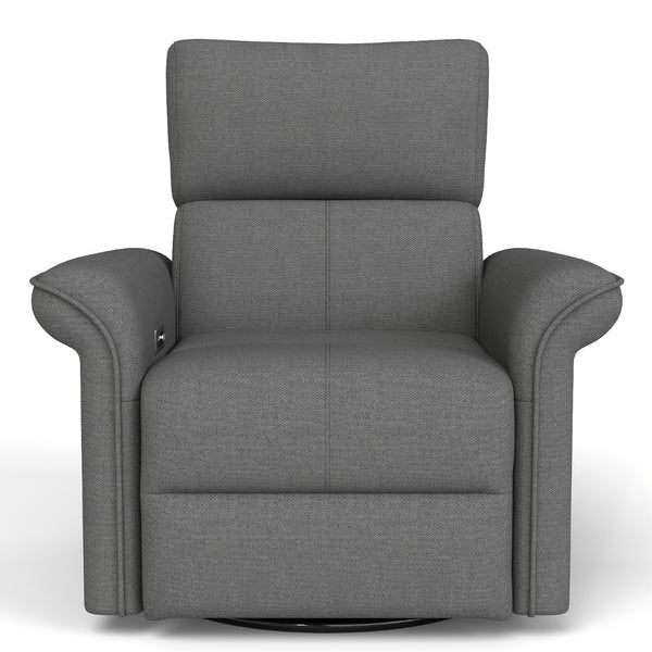 English Elm 270° Swivel Power Recliner Velvet Glider Rocker with Usb Ports for Living Room W1028S00057