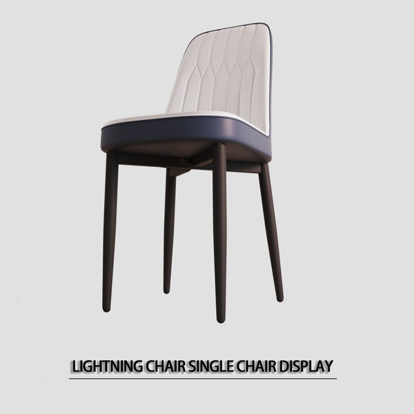 English Elm 47"-63" Extendable Mdf Dining Table Set with Pu Leather Chairs for Six W2189S00924