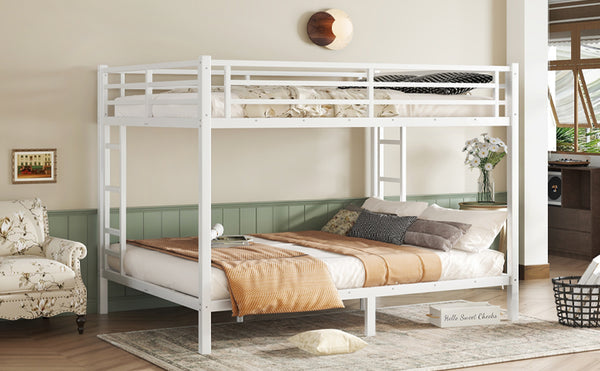 English Elm Metal Queen-Over-Queen Bunk Bed For Teens & Adults | Space-Saving, Durable, Noise-Reducing Design W1580S00122
