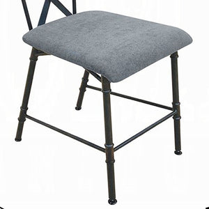 English Elm Antique Oak Sandy Grey Office Chair with KD Metal Legs, 1" Cushion & Cross Back Support—Timeless Comfort B062P209146