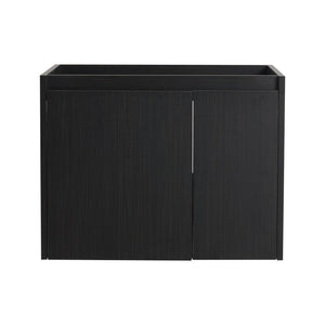 English Elm 24 Inch Bathroom Cabinet Resin Sink Vanity with Soft-Close Doors, Beveled Handle, Water-Resistant Finish Black Chestnut W999P228747