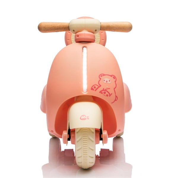English Elm 12v Kids Electric Tricycle Toddler Ride on Scooter Wooden Handle Parental Remote Control Pink W1578P381428