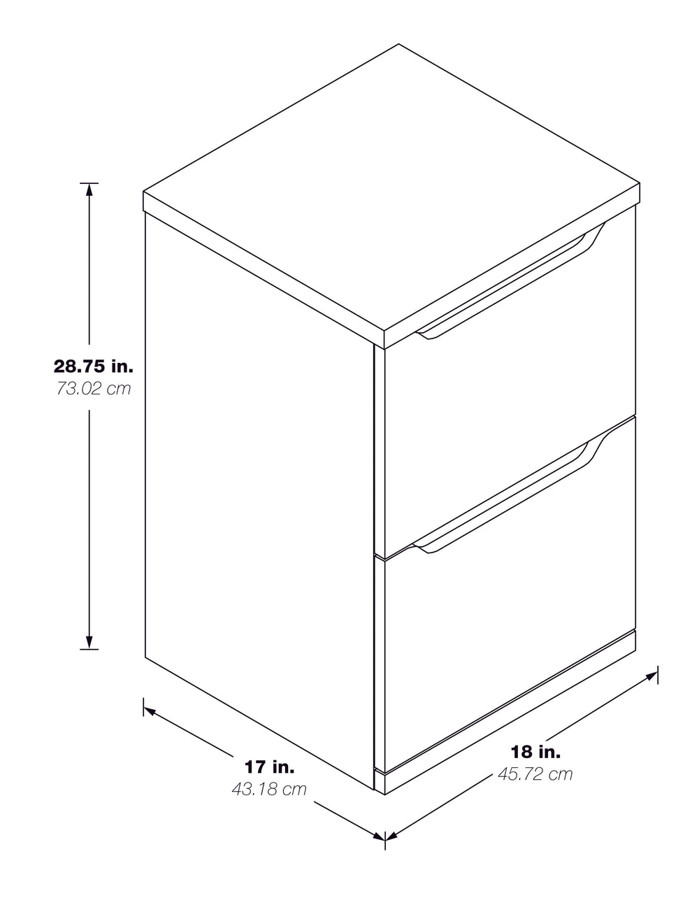 OSP Home Furnishings Denmark Vertical File Natural