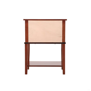 English Elm Sleek Cherry Nightstand with Open Shelf Storage, 28"H x 22"W x 16"D, Rich Finish, Sturdy Modern Design B078107917
