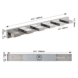 English Elm Modern Six Head Chrome Led Vanity Bar Light for Bathroom Mirror Bright Coverage W1340P248802