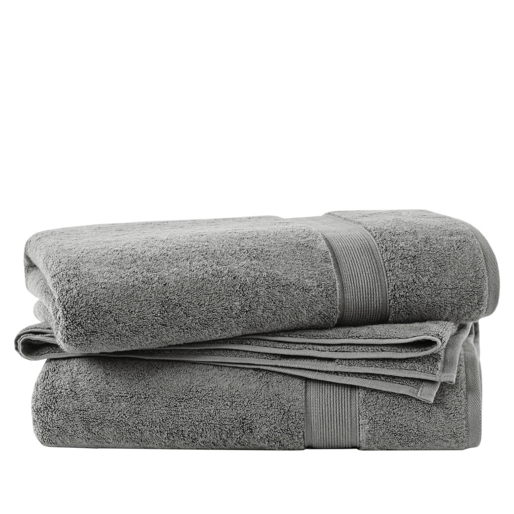 JLA Home Madison Park Signature - Ultra-Soft Spa-Quality 800 GSM 100% Long-Staple Cotton Towels with Antimicrobial Finish, Oeko-Tex Certified Grey MPS73-430